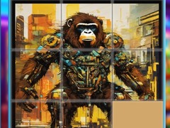 leikur Gorilla Sliding Puzzles