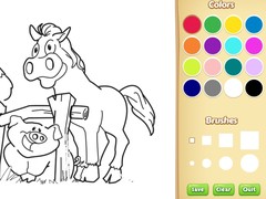 leikur Farm Animals Coloring Book for Kids