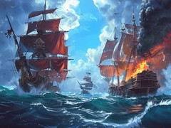 leikur Pirate Ships: Build and Fight