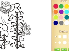 leikur Butterflies and Flowers Coloring Book for Kids