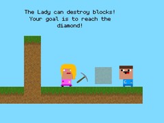 leikur Lady And Nubik Build And Dig