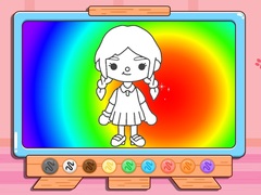leikur Coloring Book: Toca Boca Girl