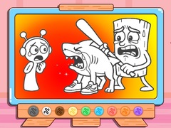 leikur Coloring Book: Sprunki VS Tung Tung Sahur
