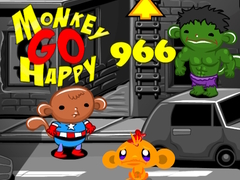 leikur Monkey Go Happy 966
