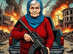leikur Grandma with machine-gun: Apocalypsis