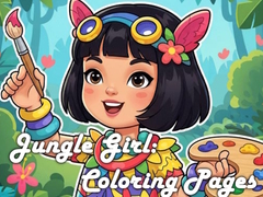 leikur Jungle Girl: Coloring Pages