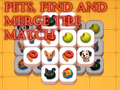leikur Pets, Find and Merge Tile Match