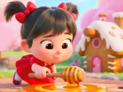 leikur Jigsaw Puzzle: Honey Girl Candy House