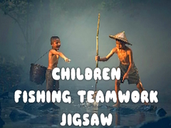 leikur Children Fishing Teamwork Jigsaw