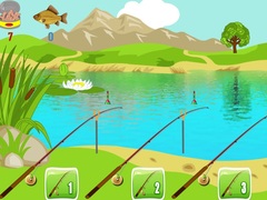leikur Fishing With Three Rods