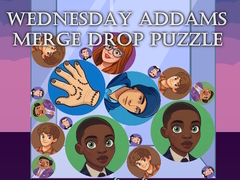 leikur Wednesday Addams Merge Drop Puzzle
