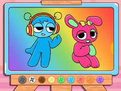 leikur Coloring Book: Sprunki Pinki & Oren