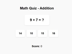 leikur Math Quiz Addition