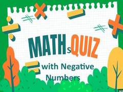 leikur Maths Quiz with Negative Numbers