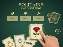 leikur Solitaire. Card Sorting