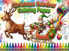 leikur Christmas Reindeer Coloring Pages