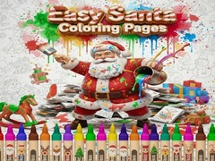 leikur Easy Santa Coloring Pages
