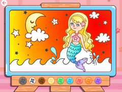 leikur Coloring Book: Moonlight Mermaid