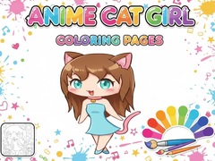 leikur Anime Cat Girl Coloring Pages