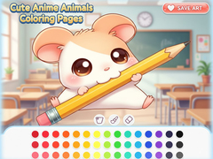 leikur Cute Anime Animals Coloring Pages