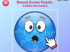 leikur Round jigsaw Puzzle - Collect the Smiley