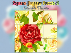 leikur Square jigsaw Puzzle 2  Assemble Flowers