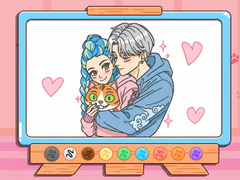 leikur Coloring Book: Kpop Valentine's Day