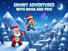 leikur Snowy Adventures with Noob and Pro!