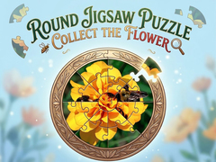 leikur Round jigsaw Puzzle - Collect the Flower