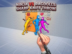 leikur Ninja vs Ragdolls: Sharp Knife Throw!