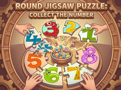 leikur Round jigsaw Puzzle - Collect the Number