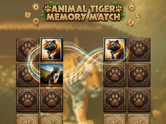 leikur Animal Tiger Memory Match