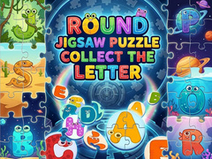 leikur Round Jigsaw Puzzle - Collect the Letter