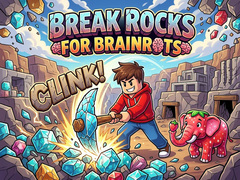 leikur Break Rocks For Brainrots