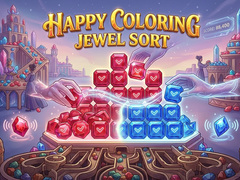 leikur Happy Coloring Jewel Sort
