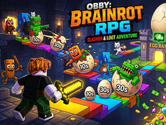 leikur Obby: Brainrot RPG Slasher & Loot Adventure