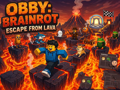 leikur Obby: Brainrot escape from Lava