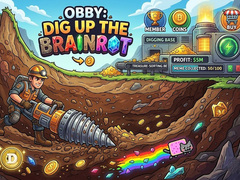 leikur Obby: Dig Up The Brainrot!