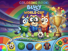 leikur Coloring Book: Bluey World Cup