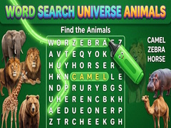 leikur Word Search Universe Animals