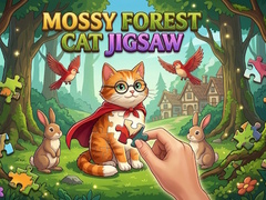 leikur Mossy Forest Cat Jigsaw