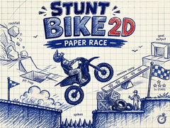 leikur Stunt Bike 2D Paper Race