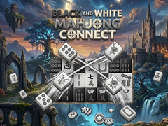 leikur Black and White Mahjong Connect
