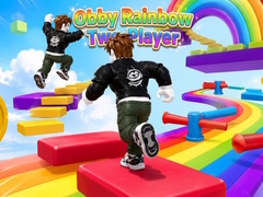 leikur Obby Rainbow Parkour Two Player