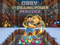 leikur Obby: +1 Digging Power per Click
