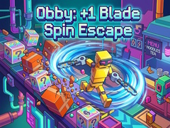 leikur Obby: +1 Blade Spin Escape