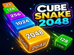leikur Cube Snake 2048