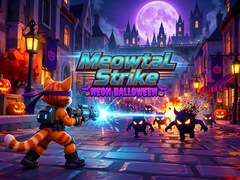 leikur Meowtal Strike Neon Halloween